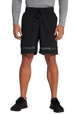 JP 1880 Herren Active-Shorts, Funktion, Print Hose, schwarz, XXL von JP 1880