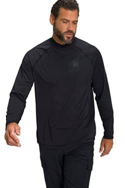 JP 1880 Herren Activewear, 1/1, Stehkragen T-Shirt, schwarz, 3XL von JP 1880
