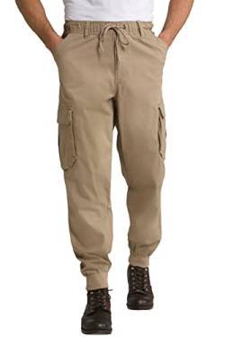 JP 1880 Herren Cargohose Flexnamic®, Viele Taschen, Modern Fit Hose, Sand Drift, 3XL Große Größen EU von JP 1880