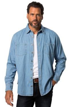 JP 1880 Herren Denimhemd, Mf, Kent, 1/1 Hemd, Light Blue, 3XL von JP 1880