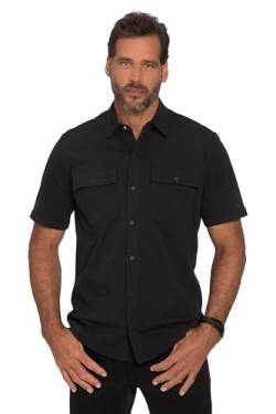 JP 1880 Herren Jersey, Halbarm, Kent-Kragen, Modern Fit Hemden, schwarz, XL Größen von JP 1880