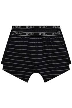 JP 1880 Herren Mid-Pants Flexnamic, Oeko-tex, 2er-Pack, Unterhose Boxershorts, schwarz, 5XL von JP 1880