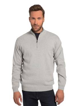 JP 1880 Herren Troyer FLEXNAMIC, Strick, Stehkragen mit Zipper Pullover, grau Melange, 6XL von JP 1880