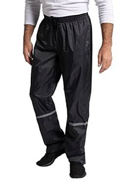 JP 1880 Herren große Größen Menswear L-8XL Jay-PI Regen-Hose, Bikewear, wasserdicht, Saum-Klettverschluss, Relaxed Fit schwarz 3XL 782638130-3XL von JP 1880