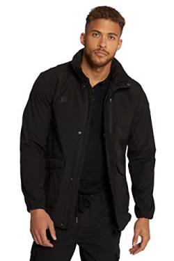 JP 1880 Herren große Größen Menswear L-8XL Softshell-Jacke FLEXNAMIC®, Funktions-Qualität, Kapuzen-Kragen, viele Taschen schwarz XXL 812759100-XXL von JP 1880