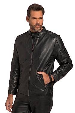 JP 1880 Herren große Größen Übergrößen Menswear L-8XL Lederjacke, Bikerstyle, feinstes Lamm-Nappa, Schulter-Steppung schwarz XL 820704100-XL von JP 1880