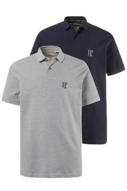 JP 1880 Herren große Größen Übergrößen Menswear L-8XL Poloshirts, Basic, 2er-Pack, Piqué, gekämmte Baumwolle dunkel Marine L 704317730-L von JP 1880