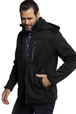 JP 1880 Herren große Größen Übergrößen Menswear L-8XL Softshelljacke, Outdoor, Wind-, wasserabweisend, bis 8XL schwarz 7XL 714279130-7XL von JP 1880