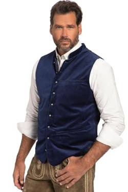 JP 1880 Herren große Größen Übergrößen Menswear L-8XL Weste, Tracht, Samt, Stehkragen, Strickrücken, bis Gr. 70 tiefblau 62 820536742-62 von JP 1880