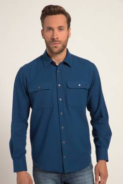 Große Größen Flanellhemd, Herren, blau, Größe: 6XL, Baumwolle, JP1880 von JP1880
