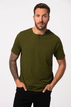 Große Größen Henley, Herren, braun, Größe: 4XL, Baumwolle/Polyester/Viskose, JP1880 von JP1880