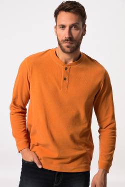 Große Größen Henley, Herren, orange, Größe: 3XL, Baumwolle/Polyester, JP1880 von JP1880