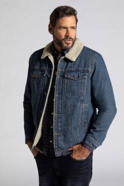 Große Größen Jeansjacke, Herren, blau, Größe: 5XL, Polyester/Baumwolle, JP1880 von JP1880