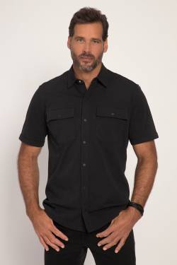 Große Größen Jersey-Hemd, Herren, schwarz, Größe: 6XL, Baumwolle, JP1880 von JP1880