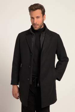 Große Größen Mantel, Herren, schwarz, Größe: XXL, Polyester/Wolle, JP1880 von JP1880