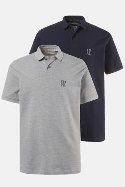 Große Größen Poloshirts, Herren, blau, Größe: 5XL, Baumwolle, JP1880 von JP1880