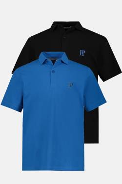 Große Größen Poloshirts, Herren, blau, Größe: XXL, Baumwolle, JP1880 von JP1880