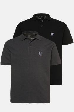 Große Größen Poloshirts, Herren, grau, Größe: 3XL, Baumwolle, JP1880 von JP1880