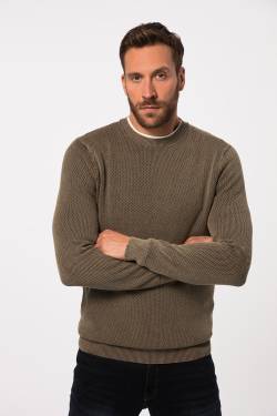 Große Größen Pullover, Herren, braun, Größe: 4XL, Baumwolle, JP1880 von JP1880