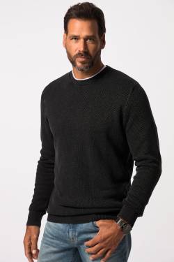Große Größen Pullover, Herren, schwarz, Größe: 4XL, Baumwolle, JP1880 von JP1880