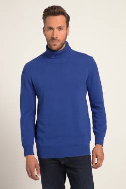 Große Größen Rollkragenpullover, Herren, blau, Größe: 4XL, Baumwolle, JP1880 von JP1880