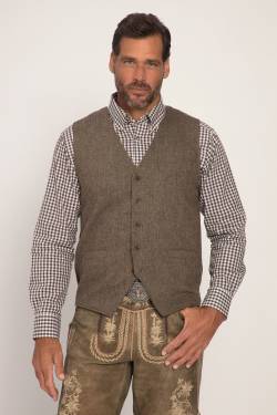 Große Größen Tweed-Weste, Herren, braun, Größe: 3XL, Polyester/Wolle, JP1880 von JP1880