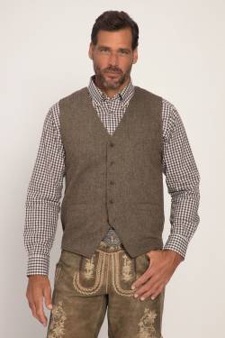 Große Größen Tweed-Weste, Herren, braun, Größe: 4XL, Polyester/Wolle, JP1880 von JP1880