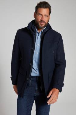 Große Größen Wollmix Jacke, Herren, blau, Größe: 4XL, Polyester/Synthetische Fasern/Wolle, JP1880 von JP1880