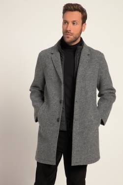 Große Größen Wollmix-Mantel FLEXNAMIC®, Herren, grau, Größe: 3XL, Synthetische Fasern/Polyester/Wolle, JP1880 von JP1880