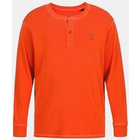 JP1880 T-Shirt Henley Basic Langarm Knopfleiste von JP1880