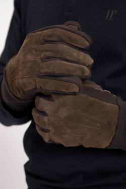 Leder-Handschuhe, Herren, braun, Größe: L, Polyester/Leder, JP1880 von JP1880
