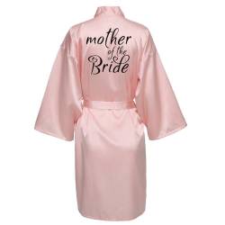 JPHCHSC Bride Morgenmantel Damen Kimono Satin Bademantel Hochzeit Bademäntel Pyjama Kurz Maid of Honor Mother/Sister of Bride/Groom Robe von JPHCHSC