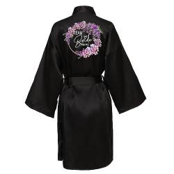 JPHCHSC Personalisierter Frauen Team Braut Robe Hochzeit Geschenk Bademantel Kimono Satin Roben Brautjungfer Bademantel 60 von JPHCHSC