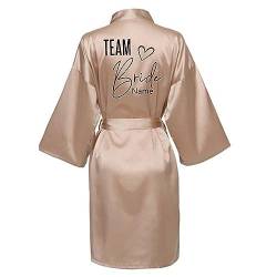 JPHCHSC Personalisierter Hochzeit Party Team Braut Robe Kimono Satin Pyjamas Brautjungfer Bademantel 85 von JPHCHSC