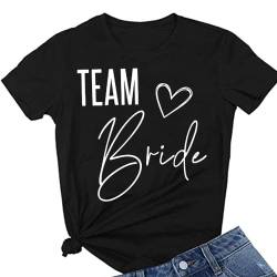 T-Shirt Team Braut,T-Shirt Frauen, Junggesellenabschied T-Shirt, Brautjungfer T-Shirt 035 von JPHCHSC