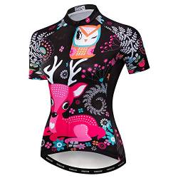 Damen Radtrikot Kurzarm Fahrrad Shirt Mountain Jersey Bequem Schnell Trocknend Top, Cf2045sj, XX-Large von JPOJPO