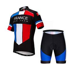 JPOJPO Cycling Jersey for Men Pro Team Bicycle Clothing MTB Bike Jerseys Shorts Set France von JPOJPO