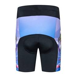 Jpojpo Fahrrad-Shorts für Kinder, kurze Hose, 4D-Gel-gepolsterte Fahrradhose M Meerjungfrau-Türkis von JPOJPO