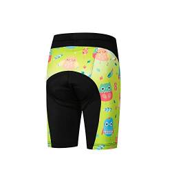 Jpojpo Fahrrad-Shorts für Kinder, kurze Hose, 4D-Gel-gepolsterte Fahrradhose S Vogel-Motiv von JPOJPO