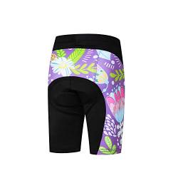 Jpojpo Fahrrad-Shorts für Kinder, kurze Hose, 4D-Gel-gepolsterte Fahrradhose S violett von JPOJPO