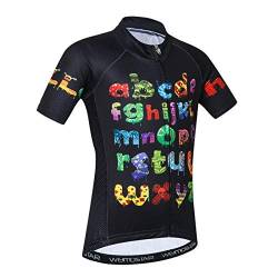 Kinder Jungen Mädchen Kurzarm Radtrikot für Jugendliche, Buchstabe, XXL (Höhe 140/149 cm) von JPOJPO