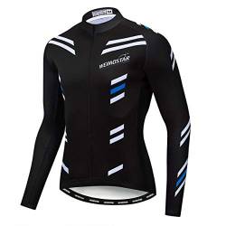 Radtrikot Herren Herbst Fahrradbekleidung Langarm MTB Jersey Atmungsaktiv Radfahren Sportbekleidung, 24, M Brust 94/102 cm von JPOJPO