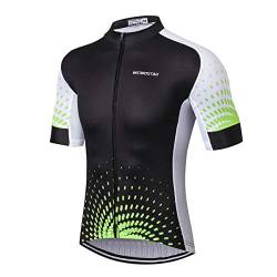 Radtrikot Herren Kurzarm Fahrradshirts Fahrradjacke mit Taschen Radbekleidung, Laser, Groß von JPOJPO