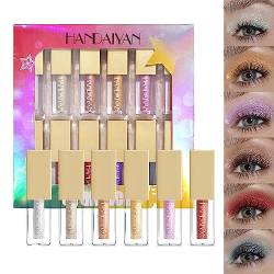 Augenglanz-Lidschatten | 12 Farben Hochpigmentierter Glanz-Lidschatten | Wasserfestes, schnell trocknendes, langlebiges Glitzerset für glänzendes Make-up Jpsdows von JPSDOWS