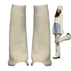 Dicke Wintersocken für Damen | Halbe Ärmel Warme Bein- und Fußsocken - Kawaii Stulpen für Frauen im japanischen Stil, Niedliche lange Beinstulpen,Breite Hohe Socken Jpsdows von JPSDOWS