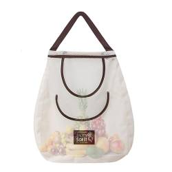 JPSDOWS Einkaufstaschen-Aufhänger, wiederverwendbare Netztaschen – Wiederverwendbare Einkaufstaschen zum Aufhängen | Obsttasche, hängende Tasche für Obst, Gemüse, Kartoffeln, Zwiebeln, L, Paio von JPSDOWS