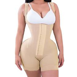 JPXJGT Women Fajas Colombianas High Compression Shapewear Bodysuit Adjustable 9 Steel Bone Corset Waist Trainer Shaper(Color:Nude,Size:XL) von JPXJGT