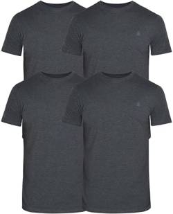 JRC 4er-Pack Kurzarm-T-Shirts mit Rundhalsausschnitt für Herren, lässige Oberteile mit Rundhalsausschnitt (Holzkohle, 3XL) von JRC Just Royal Clothing