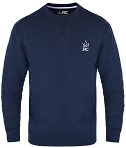 JRC Herren Fleece Sweatshirts und Pullover mit Rundhalsausschnitt, Rundhals Langarmpullover für Sport und Arbeitskleidung (Marine, L) von JRC Just Royal Clothing