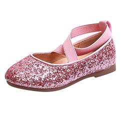 Kinderschuhe Glitzer Kinder Prinzessinnen Schuhe Weichen Sohlen Mary Jane Kinderschuhe Rutschfest Prinzessin Ballerinas Sparkle Glitter Tanzschuhe Gymnastikschuhe von JRFT